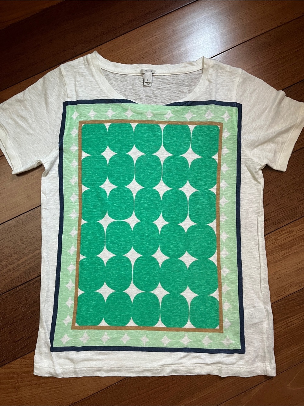 NWOT J. Crew Neon Linen Tee